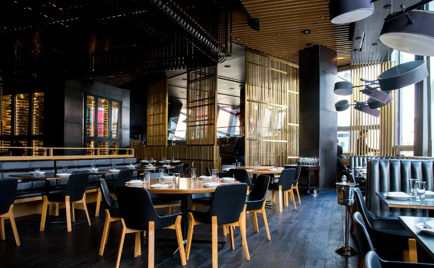 Upscale restaurant interior